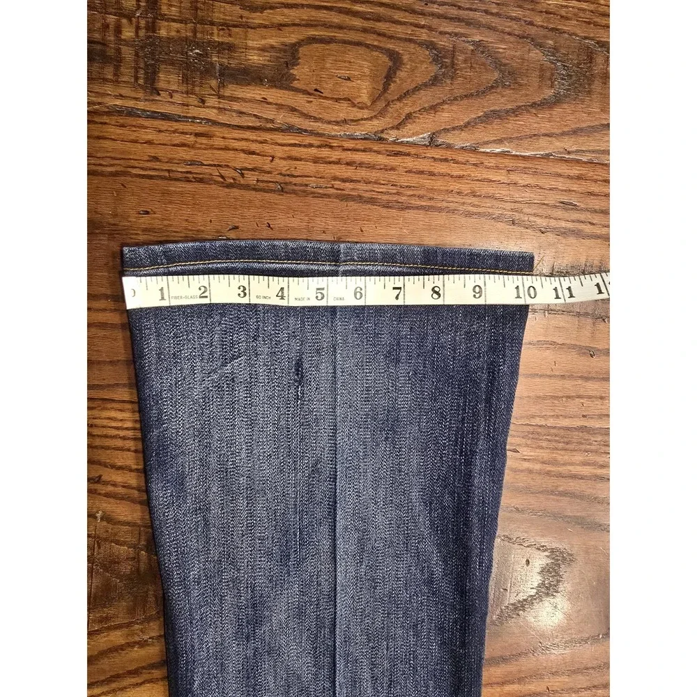 YOUNIQUE Originals Jeans Mid Rise Junior's 13 Flared‎ Dark Wash Blue Denim EUC - Picture 4 of 8